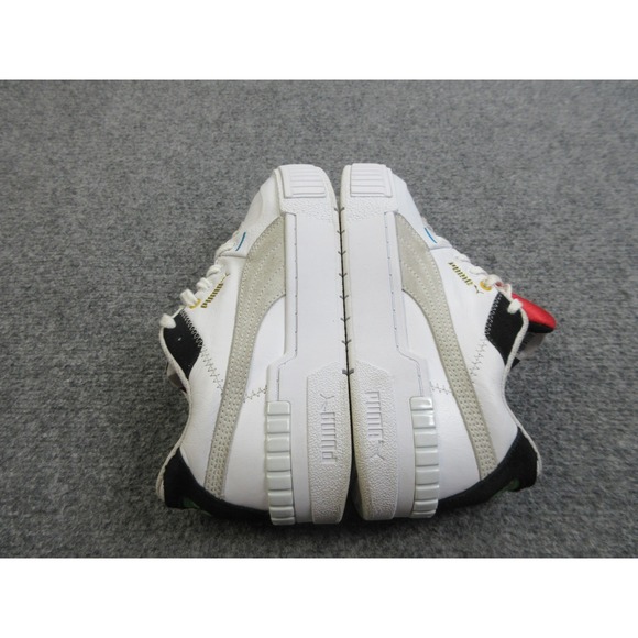Puma Cali Star Shoes Womens Size 7 White Red Black 373908 01 Leather Sneakers - Picture 6 of 14